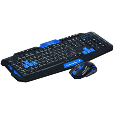 Hk8100 2.4 G Wireless Gaming Keyboard Mouse Combo Ergonomics Waterproof Optical For Pc Laptop Desktop Gamer